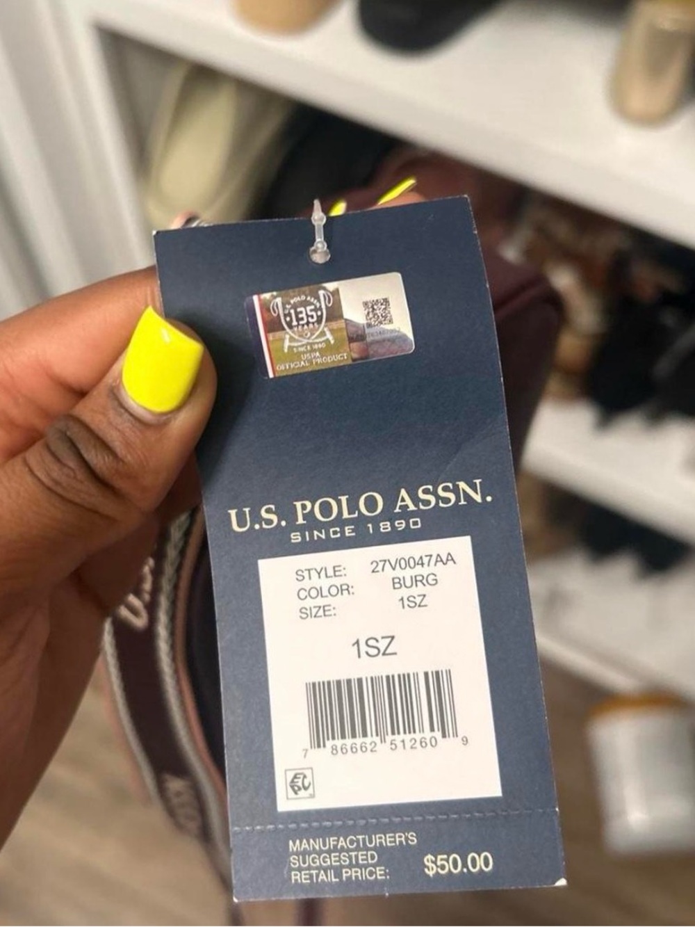 U.S. Polo Assn. Burgundy Key & Card Holder